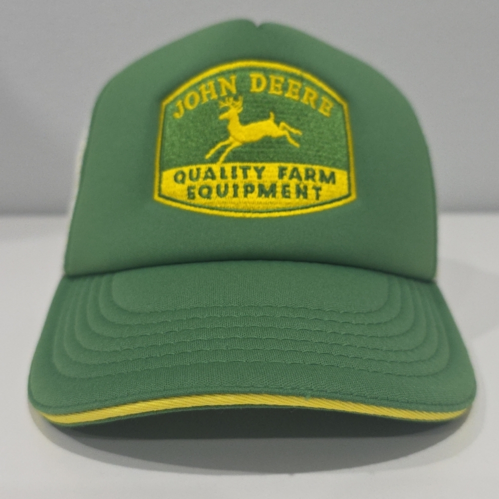 John Deere Green Front Foam Snapback with White Mesh Back